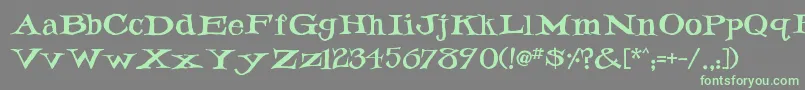 IronLatch Font – Green Fonts on Gray Background