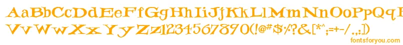 IronLatch Font – Orange Fonts on White Background