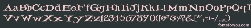 IronLatch Font – Pink Fonts on Black Background