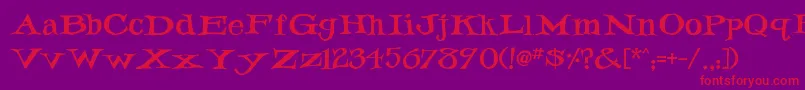 IronLatch Font – Red Fonts on Purple Background