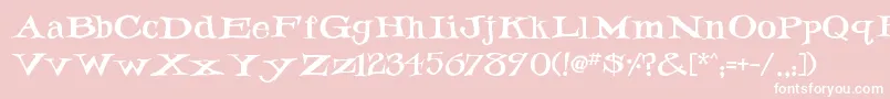 IronLatch Font – White Fonts on Pink Background