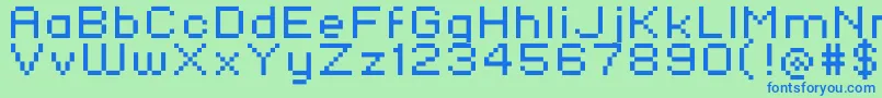 Standard0754 Font – Blue Fonts on Green Background