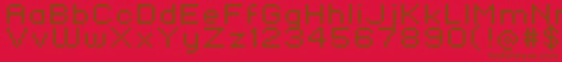 Standard0754 Font – Brown Fonts on Red Background