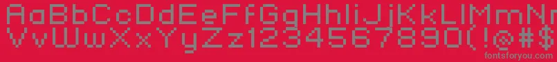 Standard0754 Font – Gray Fonts on Red Background