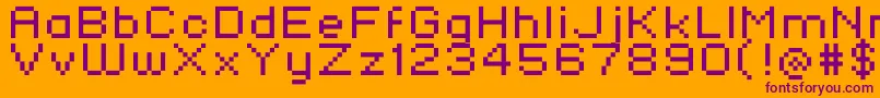 Standard0754 Font – Purple Fonts on Orange Background