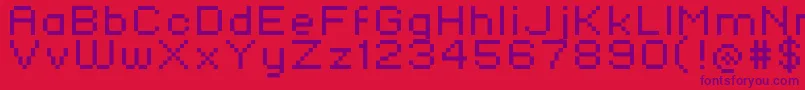 Standard0754 Font – Purple Fonts on Red Background