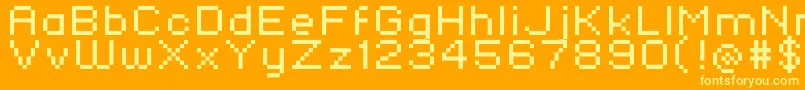 Standard0754 Font – Yellow Fonts on Orange Background