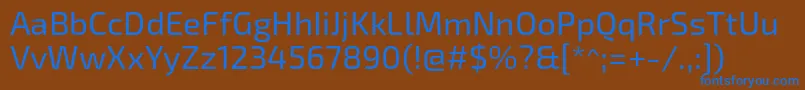 Exo2.0Regular Font – Blue Fonts on Brown Background