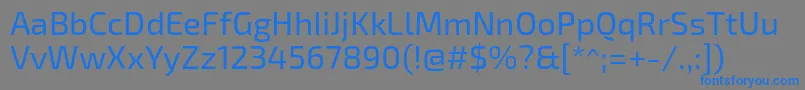 Exo2.0Regular Font – Blue Fonts on Gray Background