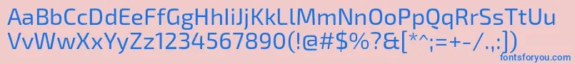 Exo2.0Regular Font – Blue Fonts on Pink Background