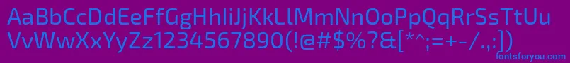 Exo2.0Regular Font – Blue Fonts on Purple Background