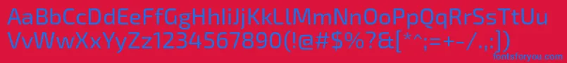 Exo2.0Regular Font – Blue Fonts on Red Background