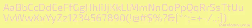Exo2.0Regular Font – Pink Fonts on Yellow Background