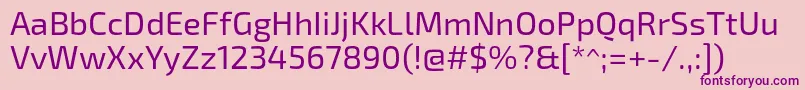 Exo2.0Regular Font – Purple Fonts on Pink Background