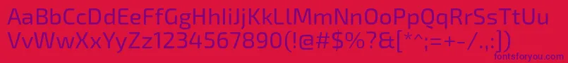 Exo2.0Regular Font – Purple Fonts on Red Background