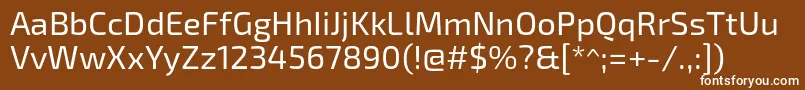 Exo2.0Regular Font – White Fonts on Brown Background