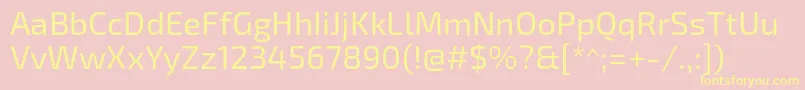 Exo2.0Regular Font – Yellow Fonts on Pink Background