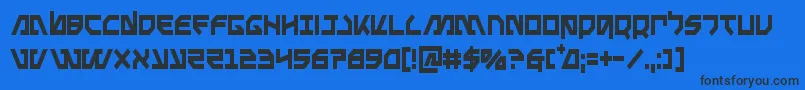 Metalstormcond Font – Black Fonts on Blue Background