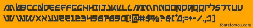 Metalstormcond Font – Black Fonts on Orange Background