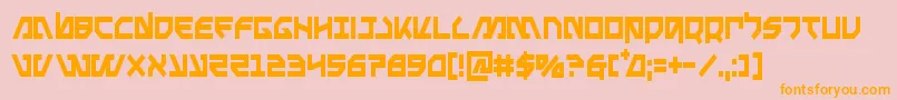 Metalstormcond Font – Orange Fonts on Pink Background
