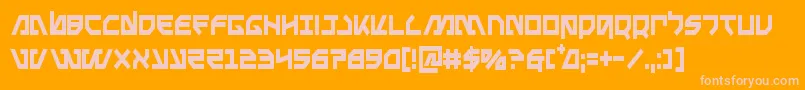 Metalstormcond Font – Pink Fonts on Orange Background