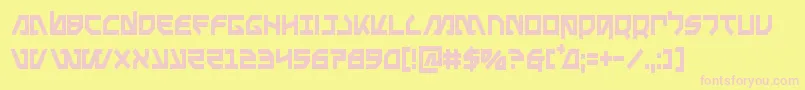 Metalstormcond Font – Pink Fonts on Yellow Background