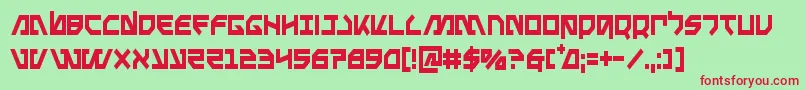 Metalstormcond Font – Red Fonts on Green Background