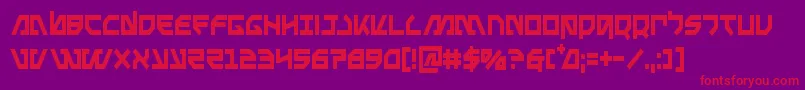 Metalstormcond Font – Red Fonts on Purple Background