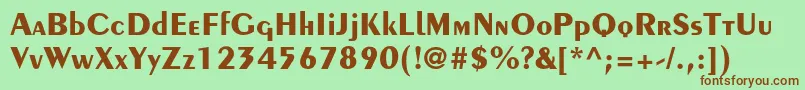 PeignotltstdBold Font – Brown Fonts on Green Background