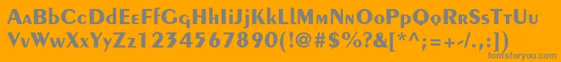 PeignotltstdBold-Schriftart – Graue Schriften auf orangefarbenem Hintergrund