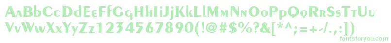 PeignotltstdBold Font – Green Fonts on White Background
