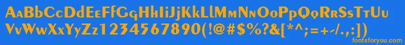 PeignotltstdBold Font – Orange Fonts on Blue Background