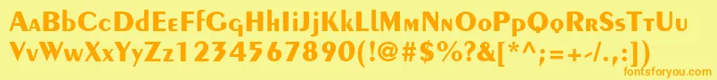PeignotltstdBold Font – Orange Fonts on Yellow Background