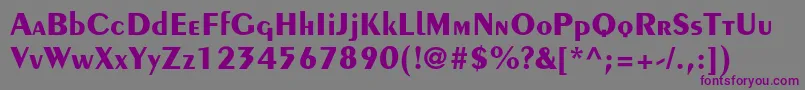 PeignotltstdBold Font – Purple Fonts on Gray Background