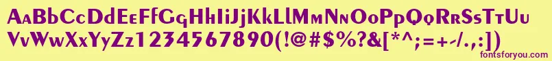 PeignotltstdBold Font – Purple Fonts on Yellow Background