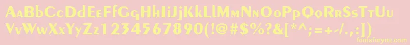 PeignotltstdBold Font – Yellow Fonts on Pink Background