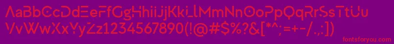 MadeEvolveSansMediumEvoPersonalUse Font – Red Fonts on Purple Background