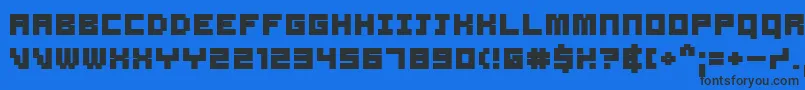 Samsb Font – Black Fonts on Blue Background