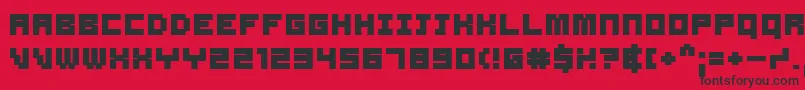 フォントSamsb – 赤い背景に黒い文字