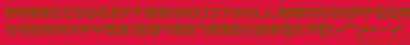 Samsb Font – Brown Fonts on Red Background