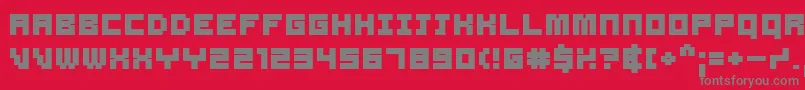フォントSamsb – 赤い背景に灰色の文字