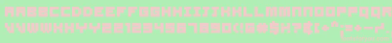 Samsb Font – Pink Fonts on Green Background