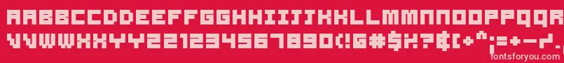 Samsb Font – Pink Fonts on Red Background