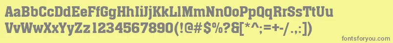 フォントMgiArchonDemibold – 黄色の背景に灰色の文字