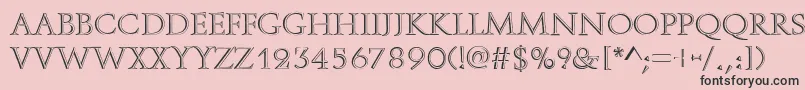 OpenfaceRegular-fontti – mustat fontit vaaleanpunaisella taustalla