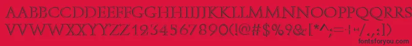 OpenfaceRegular Font – Black Fonts on Red Background