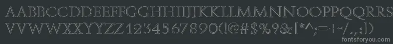 フォントOpenfaceRegular – 黒い背景に灰色の文字