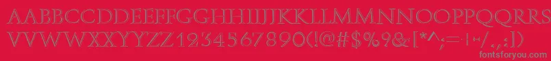 OpenfaceRegular Font – Gray Fonts on Red Background