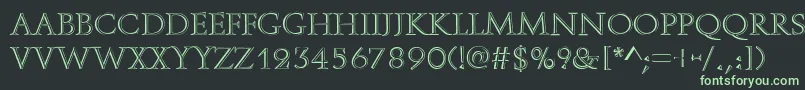 OpenfaceRegular-Schriftart – Grüne Schriften auf schwarzem Hintergrund