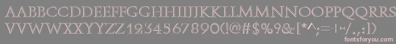 フォントOpenfaceRegular – 灰色の背景にピンクのフォント